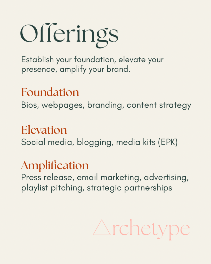 Music marketing services